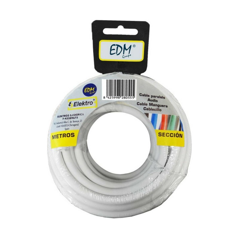 Cavo EDM 28144 Bianco 3 x 1,5 mm 20 m Cavo EDM 28144 Bianco 3 x 1,5 mm 20 m