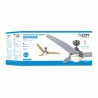 Ventilatore da Soffitto con Luce EDM 33804 Egeo Argentato 60 W