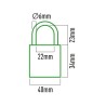 Lucchetto con chiave EDM 85209 Ottone Arco 40 x 23 mm
