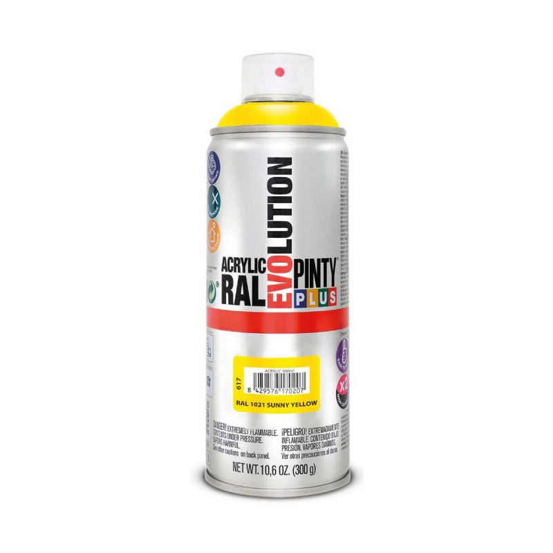 Vernice spray Pintyplus Evolution RAL 1021 400 ml Sunny Yellow Vernice spray Pintyplus Evolution RAL 1021 400 ml Sunny Yellow