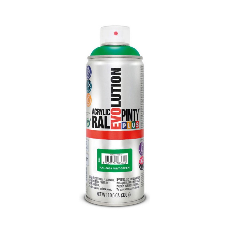 Vernice spray Pintyplus Evolution RAL 6029 400 ml Mint Green Vernice spray Pintyplus Evolution RAL 6029 400 ml Mint Green