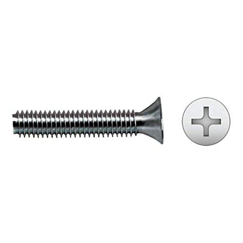 Scatola a viti CELO 5 x 10 mm Filettatura metrica 500 Unità Zincato Svasata Scatola a viti CELO 5 x 10 mm Filettatura metrica 500 Unità Zincato Svasata