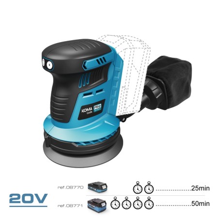 Levigatrice eccentrica Koma Tools Brushless Ø 125 mm 20 V