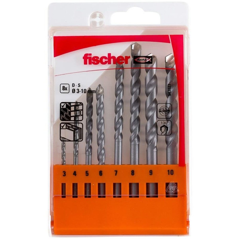 Set di trapani Fischer 543027 Metallo Acciaio (8 Pezzi) Set di trapani Fischer 543027 Metallo Acciaio (8 Pezzi)