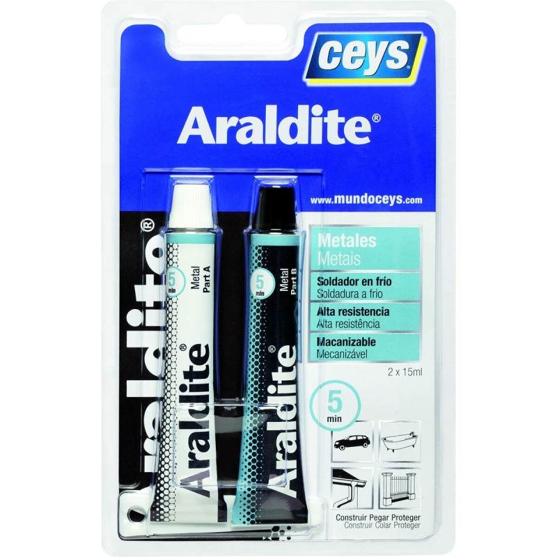 Adesivo Istantaneo Ceys Araldite Metallo 2 Pezzi 1 Pezzi Adesivo Istantaneo Ceys Araldite Metallo 2 Pezzi 1 Pezzi