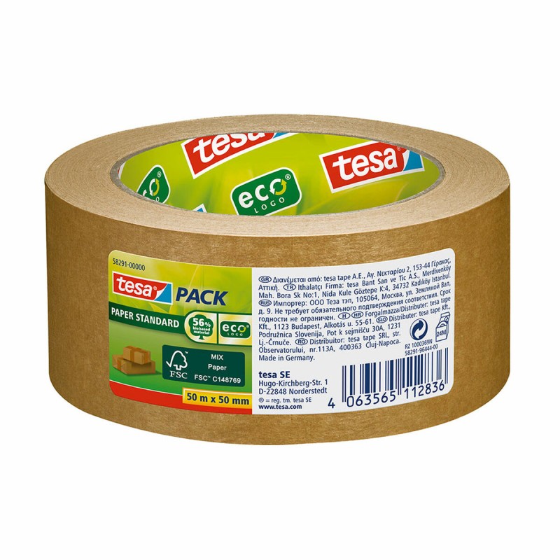 Nastro Adesivo TESA 50 mm 50 m Ecologico Imballaggio Carta Nastro Adesivo TESA 50 mm 50 m Ecologico Imballaggio Carta