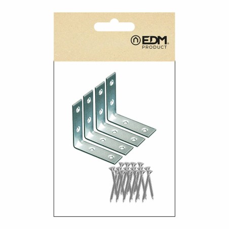 Staffa ad angolo EDM 86086 an02 Acciaio 8 x 8 x 1,5 cm 4 Unità