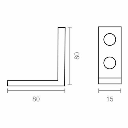 Staffa ad angolo EDM 86086 an02 Acciaio 8 x 8 x 1,5 cm 4 Unità