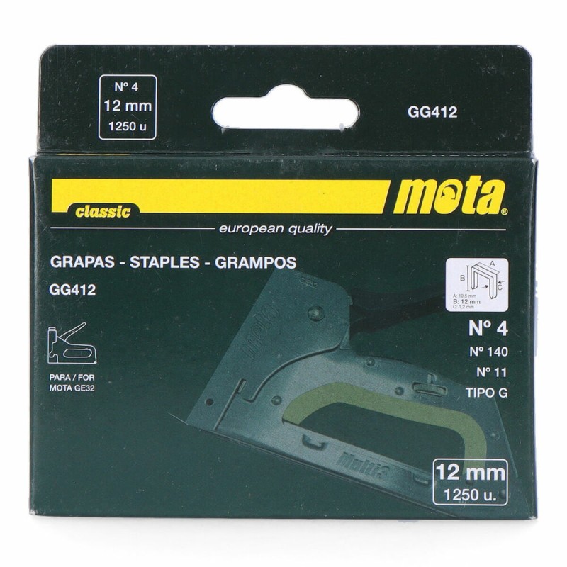 Spille Mota gg412 1000 Unidades 12 mm Nº 4 Spille Mota gg412 1000 Unidades 12 mm Nº 4