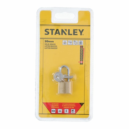 Lucchetto con chiave Stanley Ottone Arco (2 cm)