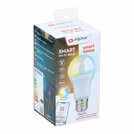 Lampadina Intelligente Alpina RGB Wi-Fi 9 W E27 2700-6500 K 806 lm