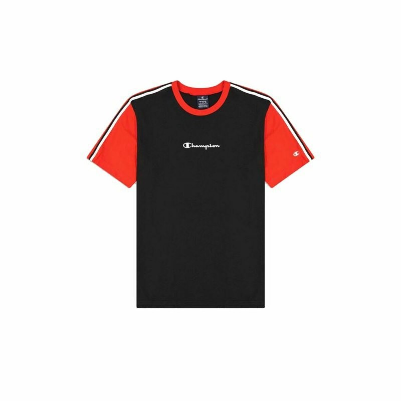 Maglia a Maniche Corte Uomo Champion Crewneck Nero Maglia a Maniche Corte Uomo Champion Crewneck Nero