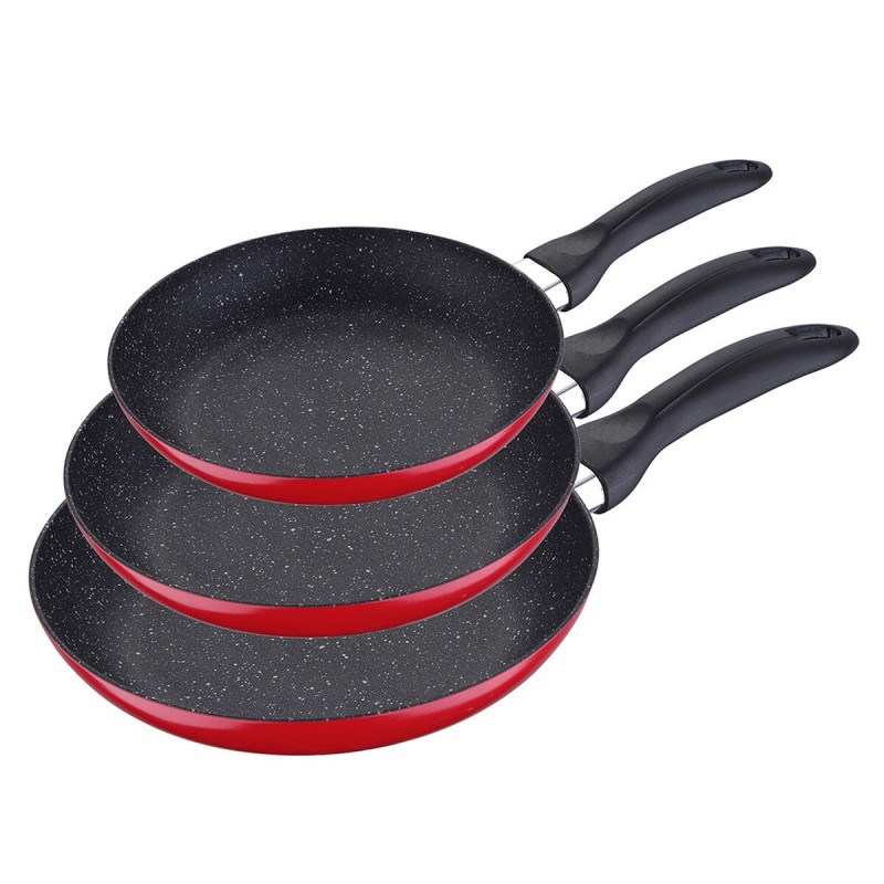 Set di padelle San Ignacio Rosso Alluminio Set di padelle San Ignacio Rosso Alluminio
