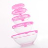 Set di 5 scatole porta pranzo Glass EH Azzurro Trasparente
