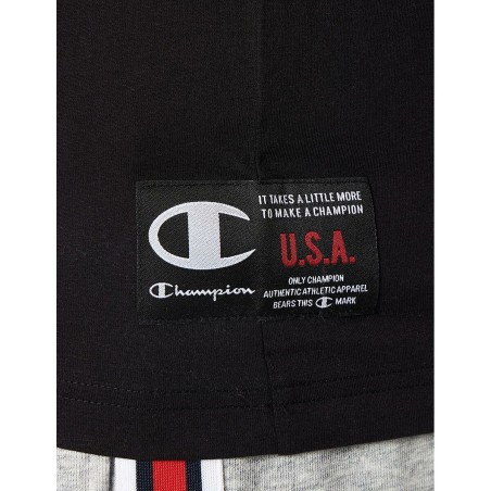 Maglia a Maniche Corte Uomo Champion Crewneck Nero