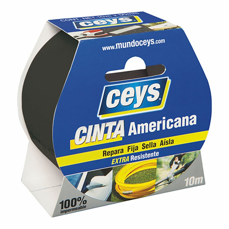 Nastro americano Ceys Nero (10 m x 50 mm) Nastro americano Ceys Nero (10 m x 50 mm)