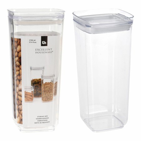 Barattolo Excellent Houseware Trasparente Plastica 1,7 L