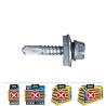 Scatola a viti CELO 7301 Ø 4,8 x 25 mm Con Rondella Esagonale Punta da trapano (500 Unità)