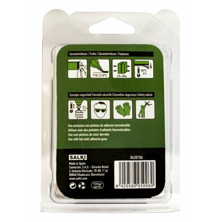 Stick di colla a caldo Salki 430106 Multicolore Decorazione Fluoro Ø 8 x 95 mm 105 g (22 Unità)