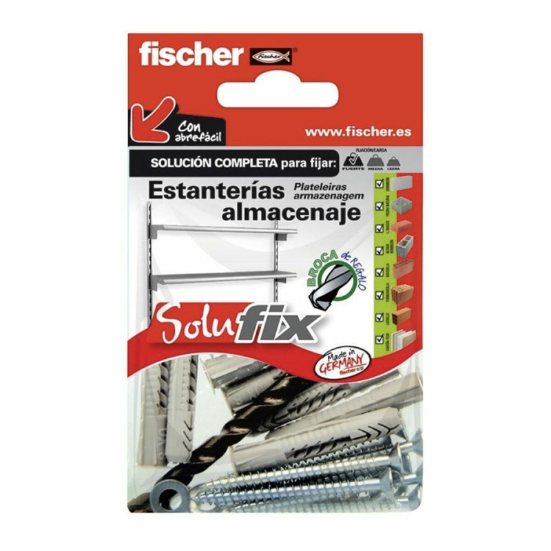 Kit di fissaggio Fischer Solufix 502684 Scaffali 25 Pezzi Kit di fissaggio Fischer Solufix 502684 Scaffali 25 Pezzi