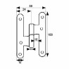 Cerniera EDM 85480 PN04 Acciaio 100 x 58 mm Destra