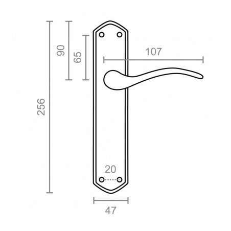 Set di Maniglie EDM 85431 202 25,6 x 4,7 cm