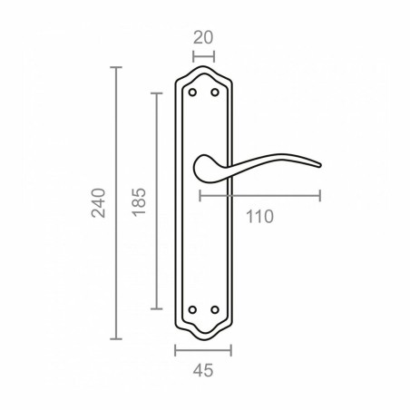Set di Maniglie EDM 85430 1777 24 x 4,5 cm