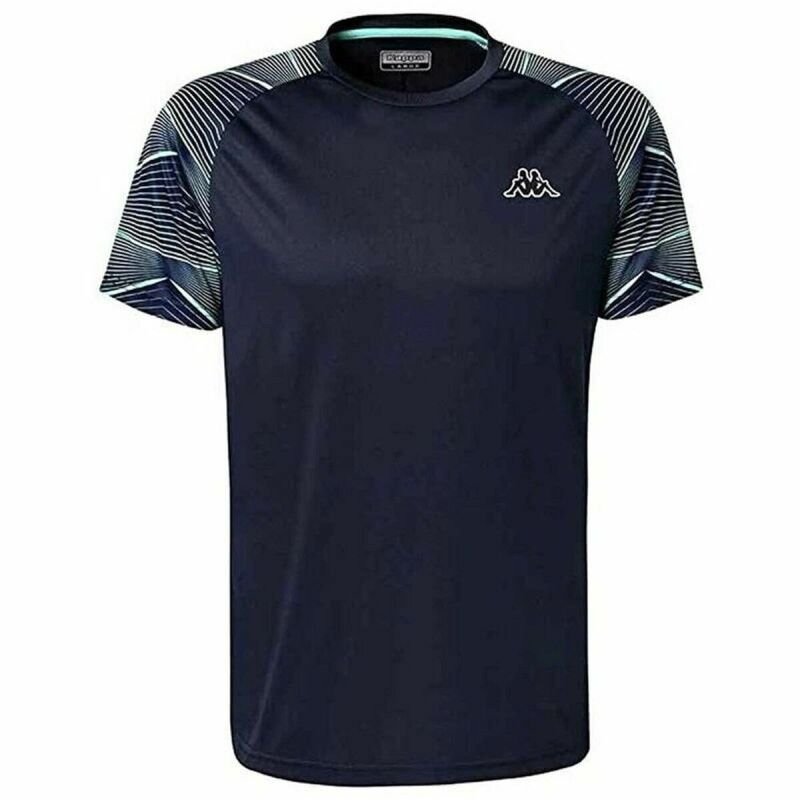 Maglia a Maniche Corte Uomo Kappa Eoste Graphik Blu Marino Maglia a Maniche Corte Uomo Kappa Eoste Graphik Blu Marino