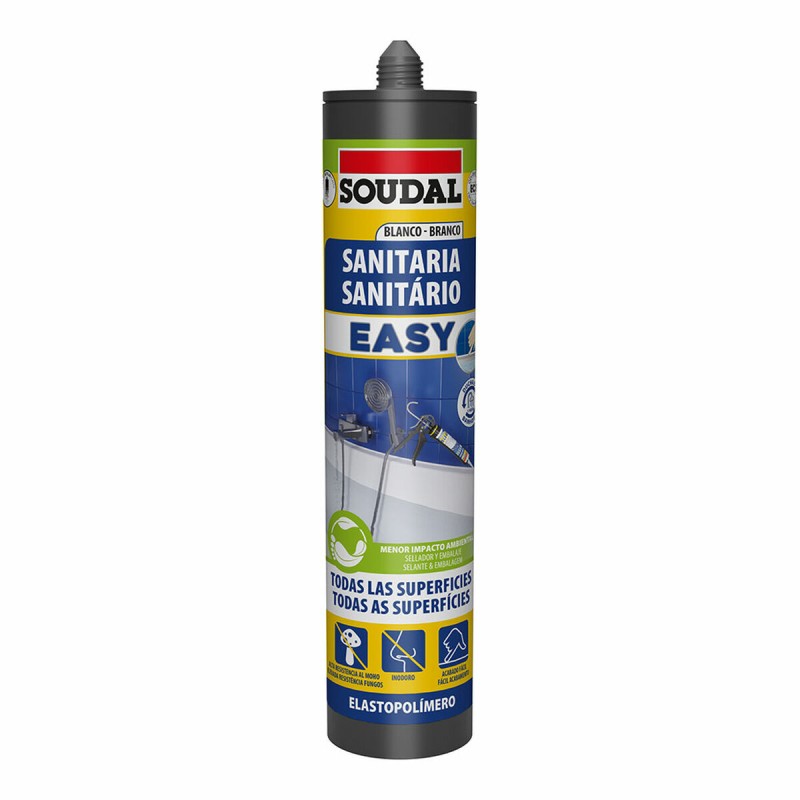 Sigillante Soudal Easy 158090 Bagni Bianco 290 ml Sigillante Soudal Easy 158090 Bagni Bianco 290 ml