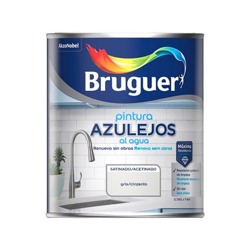 Pittura Bruguer Grigio 750 ml Mattonella e piastrella Pittura Bruguer Grigio 750 ml Mattonella e piastrella