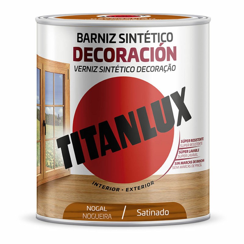 Vernice sintetica Titanlux m11100314 Decorazione Raso Legno di noce 250 ml Vernice sintetica Titanlux m11100314 Decorazione Raso Legno di noce 250 ml