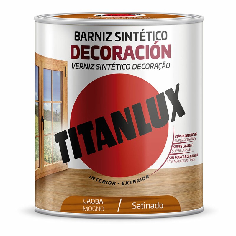 Vernice sintetica Titanlux m11100434 Decorazione Raso Mogano 750 ml Vernice sintetica Titanlux m11100434 Decorazione Raso Mogano 750 ml