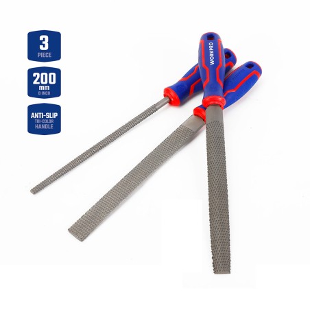 Set di raspe Workpro 20 cm 3 Pezzi