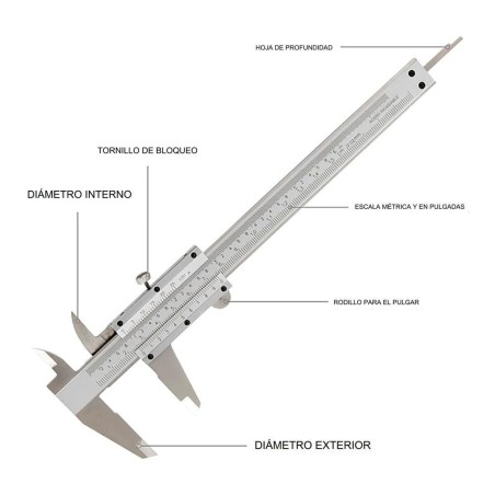 Calibro Workpro Vernier Alluminio 0,02 mm