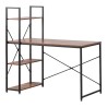 Scrivania con scaffale EDM 75196 Nero Legno Metallo 121 x 120 x 64 cm