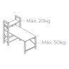 Scrivania con scaffale EDM 75196 Nero Legno Metallo 121 x 120 x 64 cm