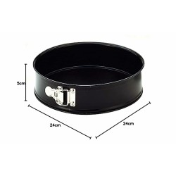 Stampo Removibile Ibili 820124 Acciaio Ø 24 x 6,5 cm Nero Rotondo