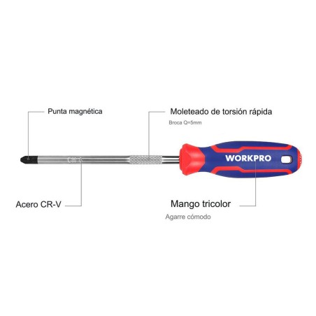 Cacciavite Workpro Cacciavite PH3 150 mm