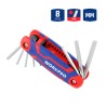 Set Chiavi Allen Workpro Pieghevole 8 Pezzi