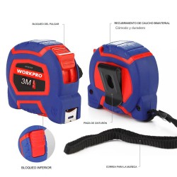 Metro a Nastro Workpro Nylon 3 m x 16 mm