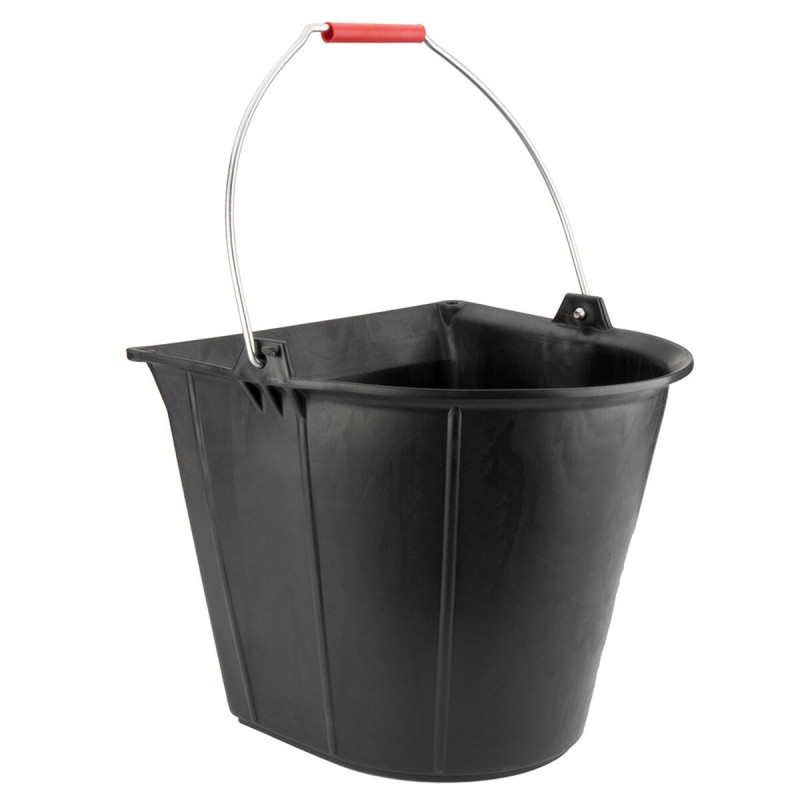 Secchio con Manico Bellota 13 L industriale Nero Gomma di cauchu Resistente Secchio con Manico Bellota 13 L industriale Nero Gomma di cauchu Resistente