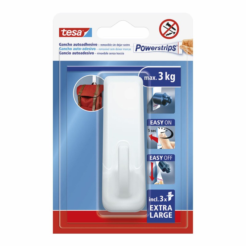 Gancio per appenderla TESA Powerstrips XL Autoadesivo Gancio per appenderla TESA Powerstrips XL Autoadesivo