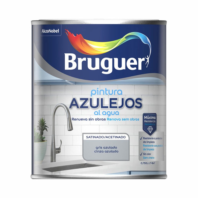 Pittura Bruguer Grigio 750 ml Mattonella e piastrella Pittura Bruguer Grigio 750 ml Mattonella e piastrella