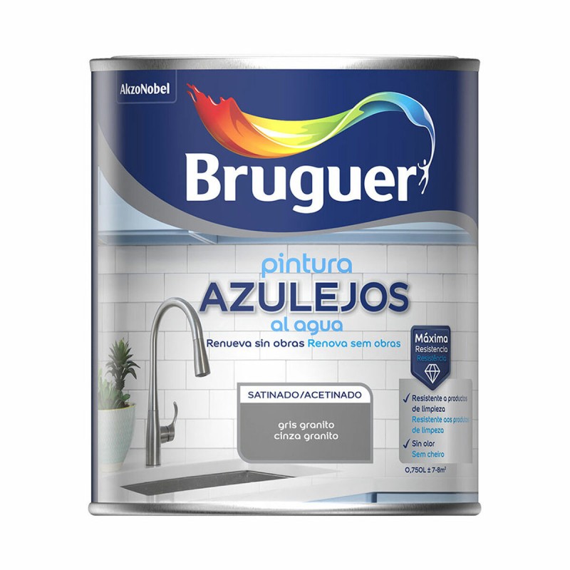 Pittura Bruguer Grigio Granito 750 ml Mattonella e piastrella Pittura Bruguer Grigio Granito 750 ml Mattonella e piastrella