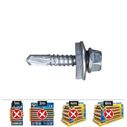 Scatola a viti CELO 7301 Ø 6,3 x 19 mm Con Rondella Esagonale Punta da trapano (500 Unità)