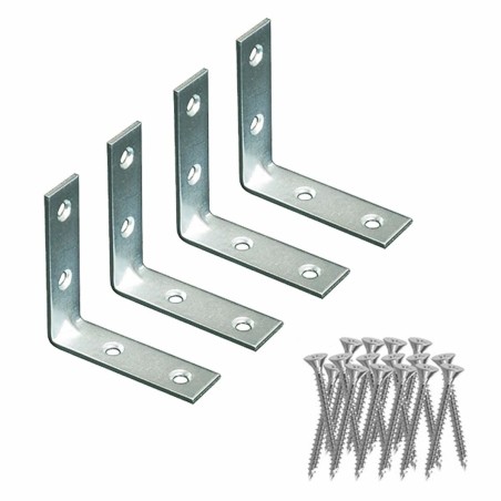 Staffa ad angolo EDM 86087 an02 Acciaio 100 x 100 x 15 mm 4 Unità
