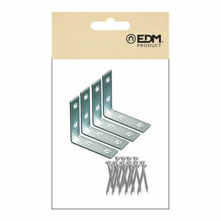Staffa ad angolo EDM 86087 an02 Acciaio 100 x 100 x 15 mm 4 Unità