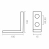 Staffa ad angolo EDM 86087 an02 Acciaio 100 x 100 x 15 mm 4 Unità