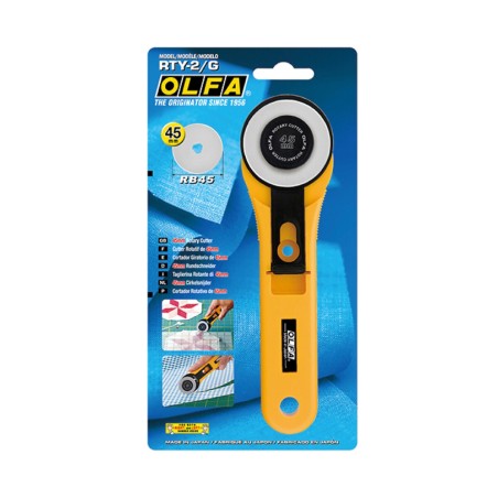 Taglierino rotante Olfa rty-2/g 45 mm Giallo Acciaio inossidabile Circolare