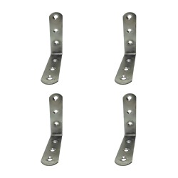 Staffa ad angolo EDM 86094 an24 Acciaio inossidabile 10 x 10 x 1,9 cm 4 Unità